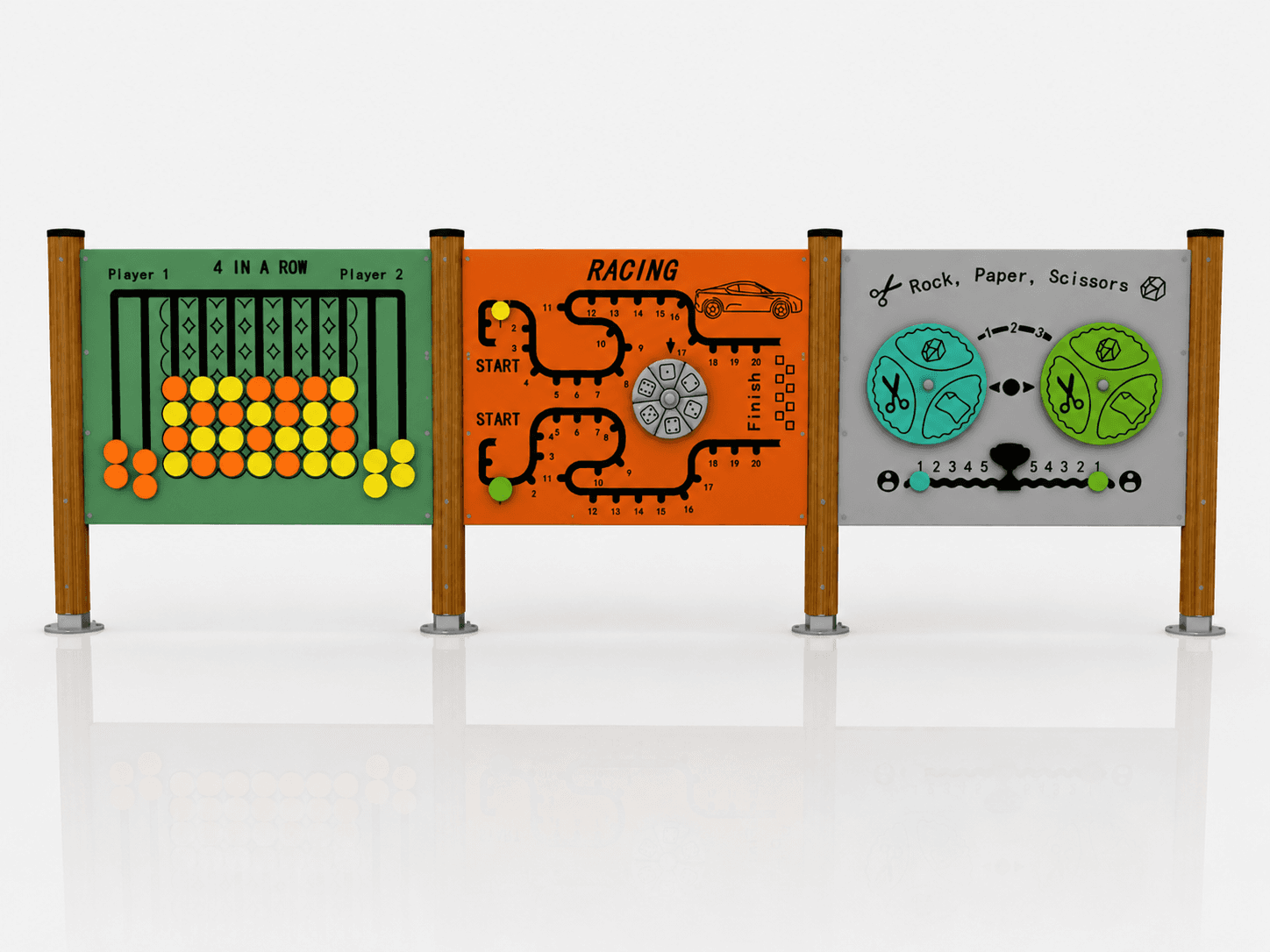 Triple Learner Panels — Freestanding Playground Equipment