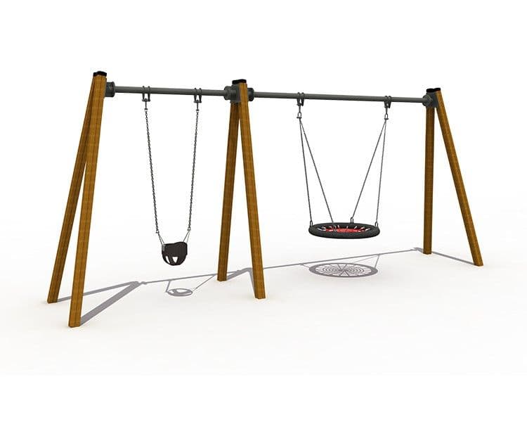 Toddler & Nest Swingset — Freestanding Playground Equipment