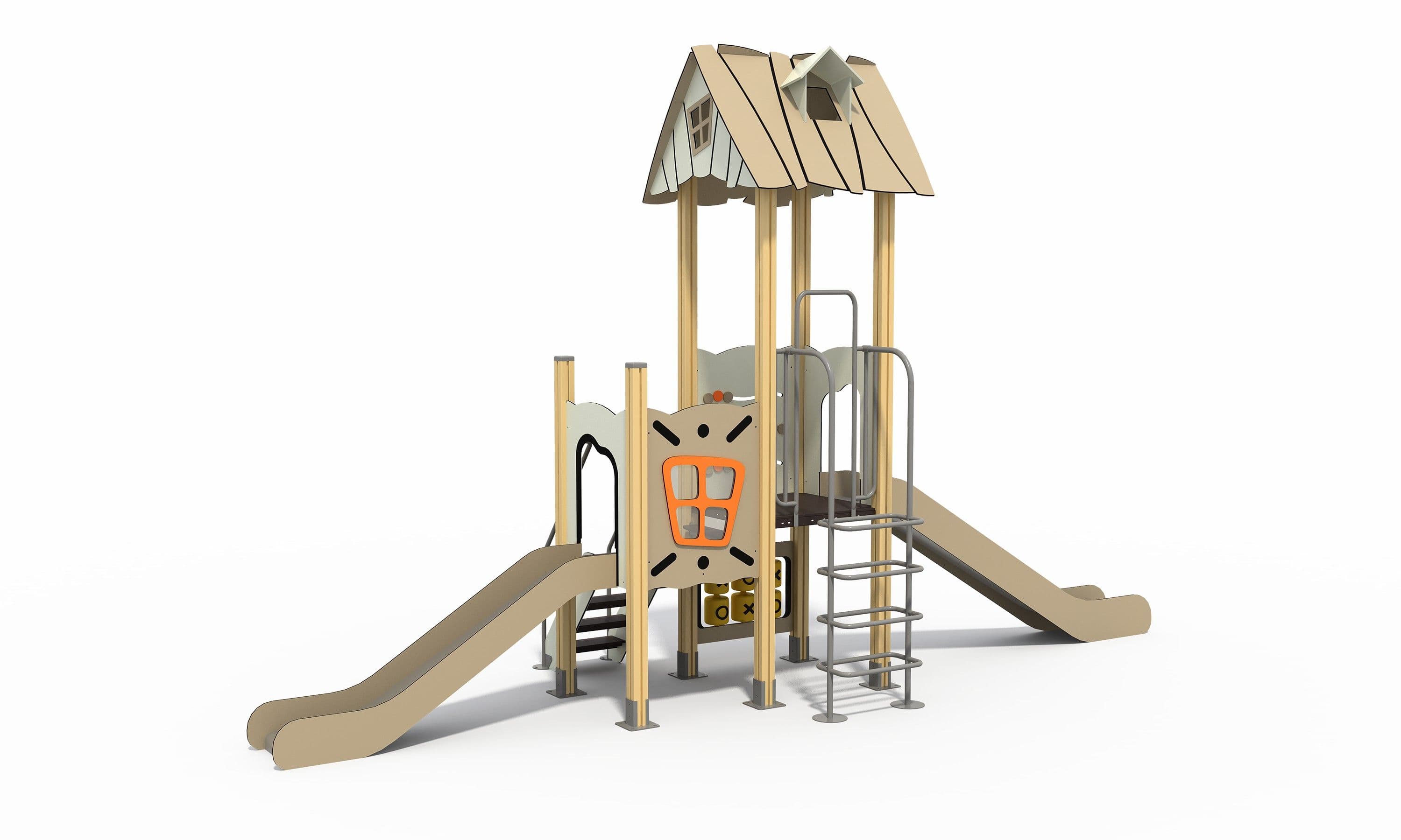 Harvest Twin Slide Tower — Play Systems