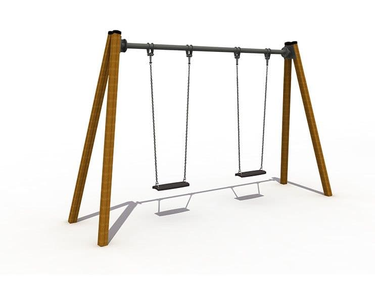 Twin Seat Swingset — Freestanding Playground Equipment