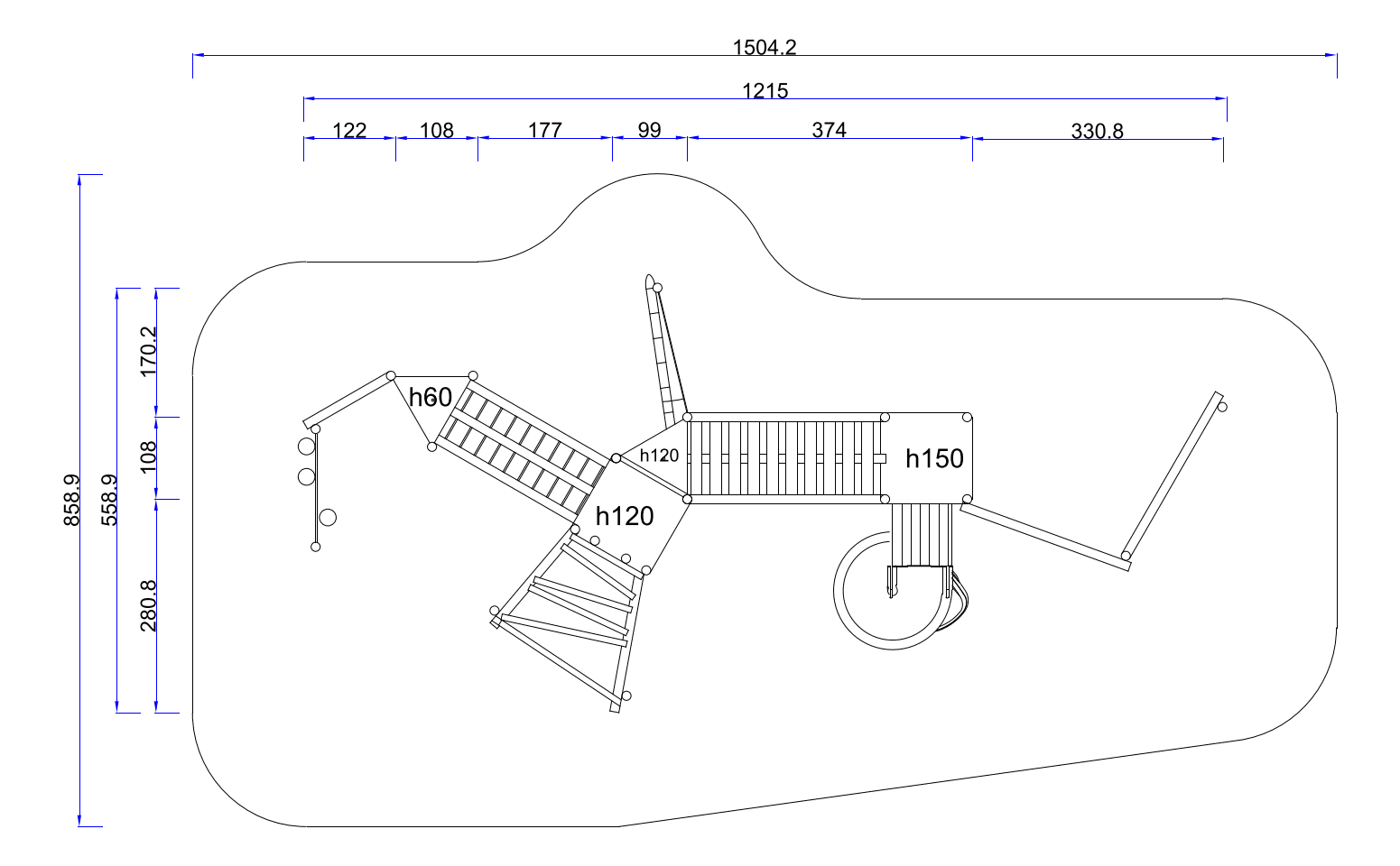 Site plan & safety zone — site plan and safety zone drawing