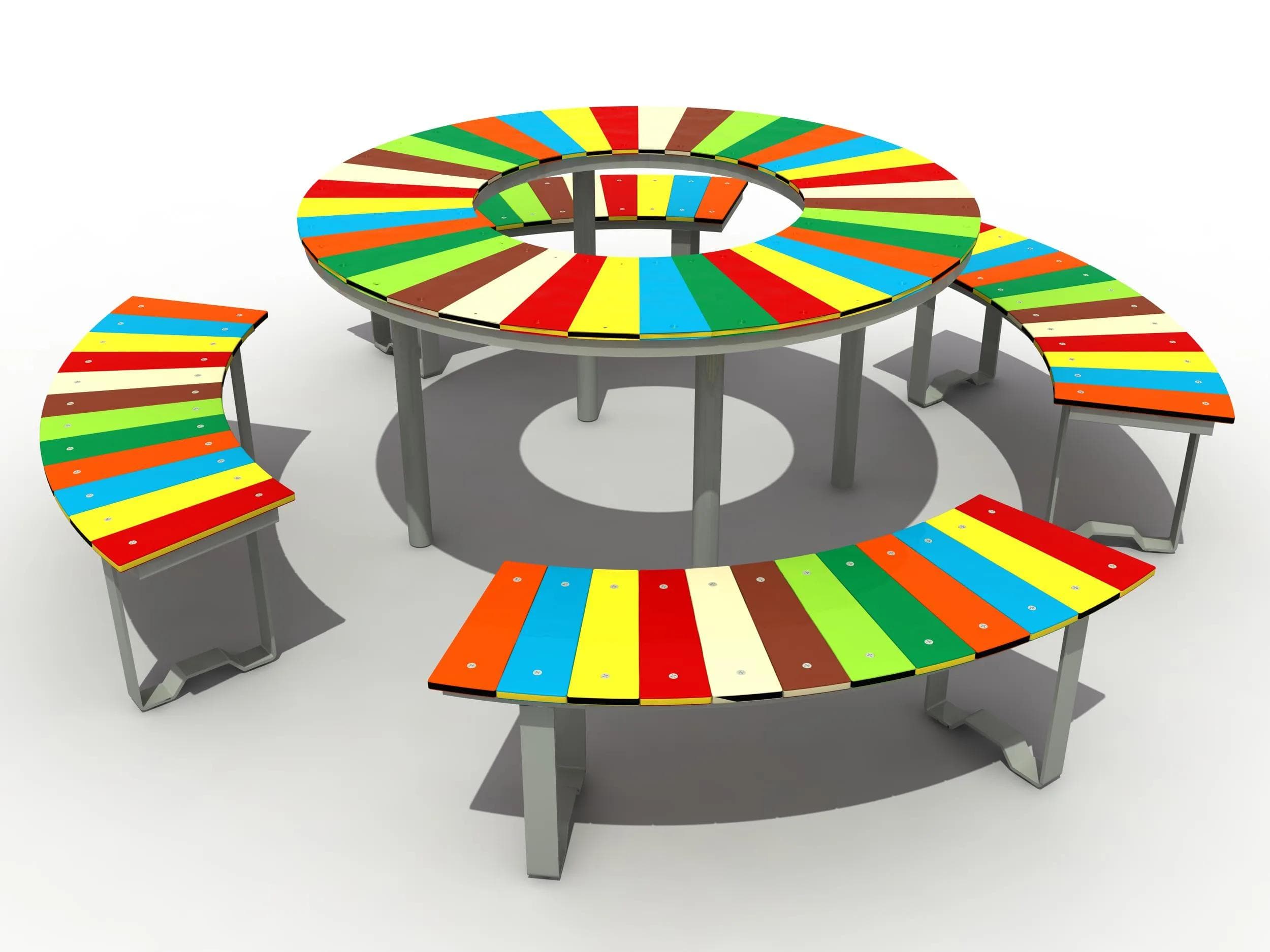 Circular Table and Chairs