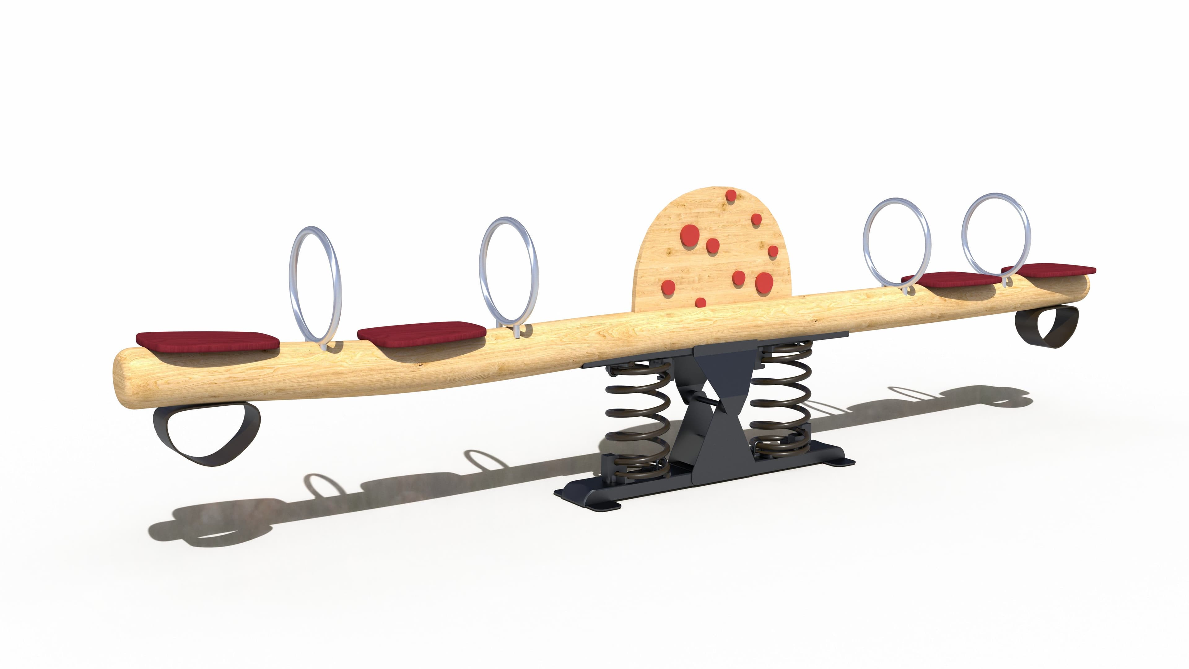Log Spring Seesaw — Freestanding Playground Equipment