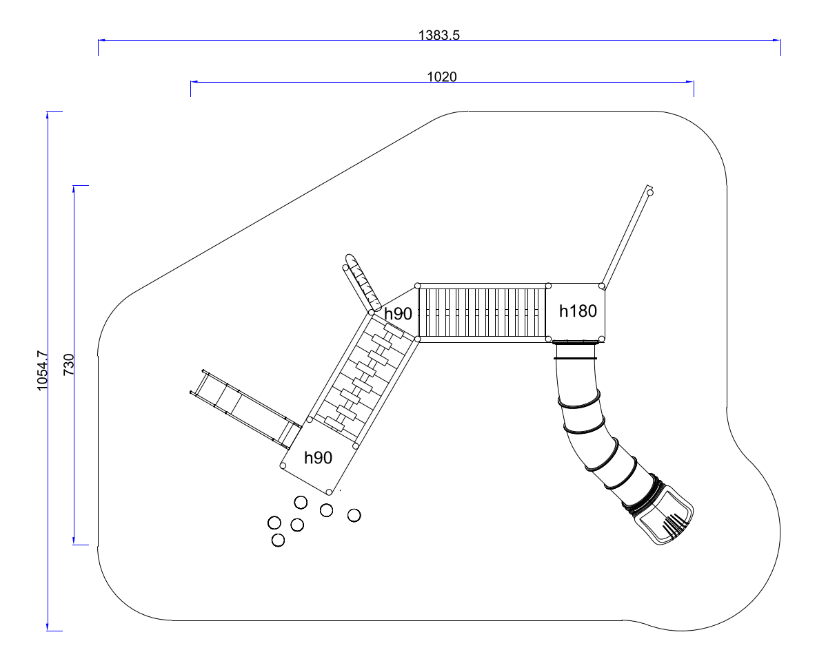Site plan & safety zone — site plan and safety zone drawing