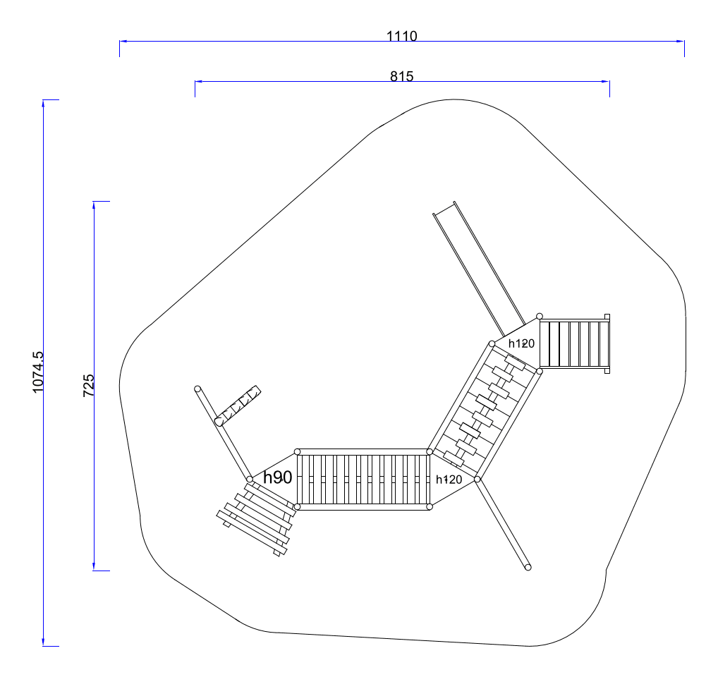 Site plan & safety zone — site plan and safety zone drawing