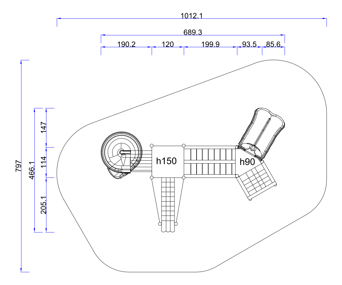 Site plan & safety zone — site plan and safety zone drawing