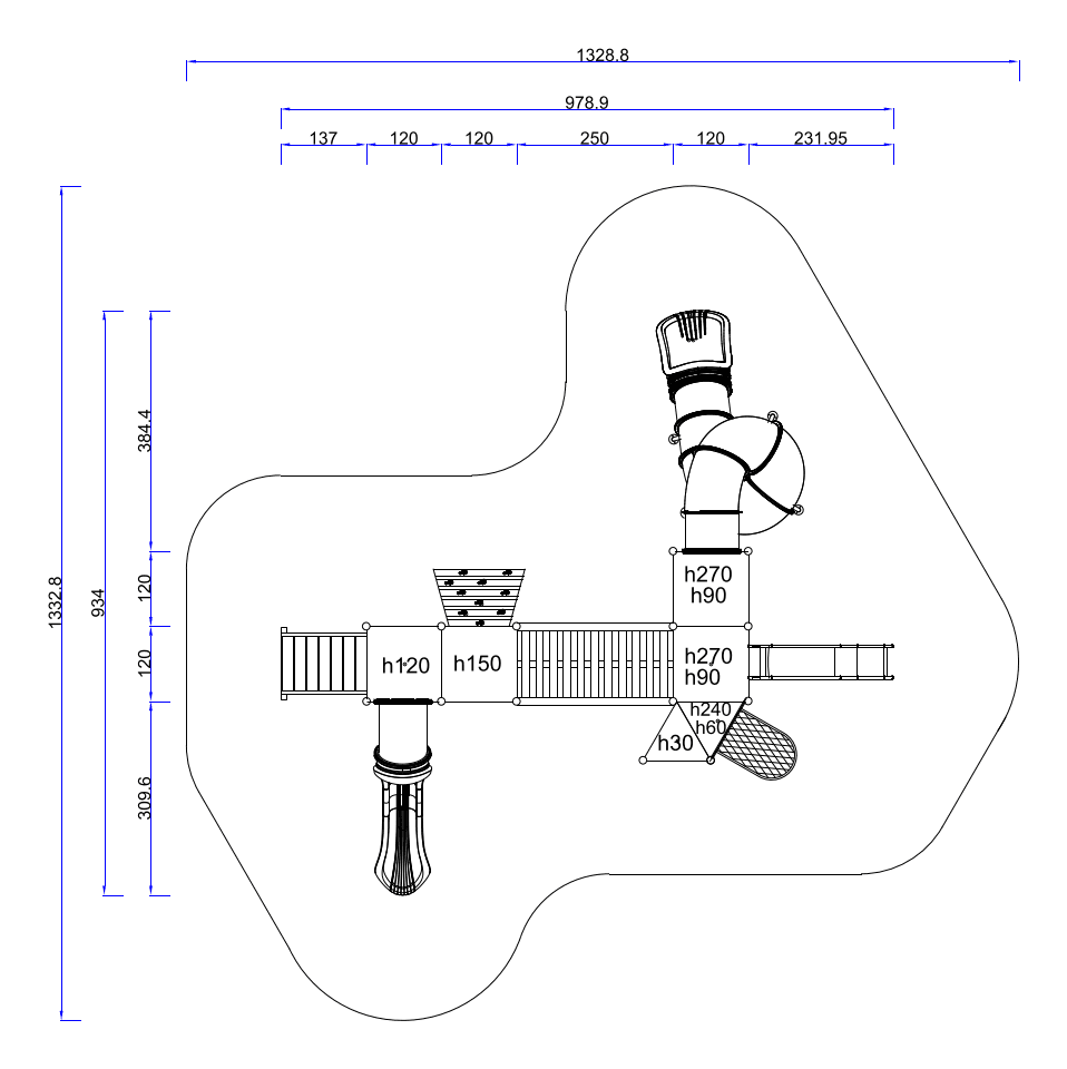 Site plan & safety zone — site plan and safety zone drawing