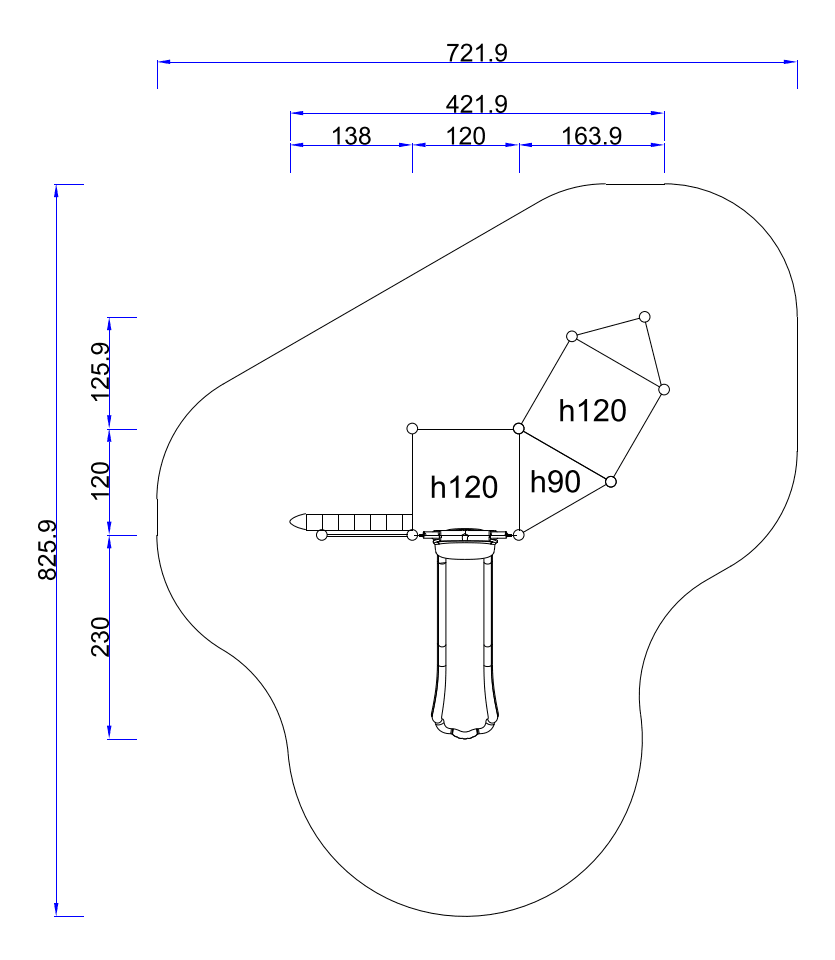 Site plan & safety zone — site plan and safety zone drawing