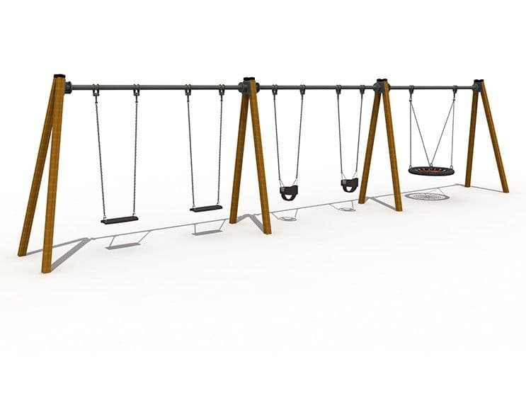 Family Nest Swingset — Freestanding Playground Equipment