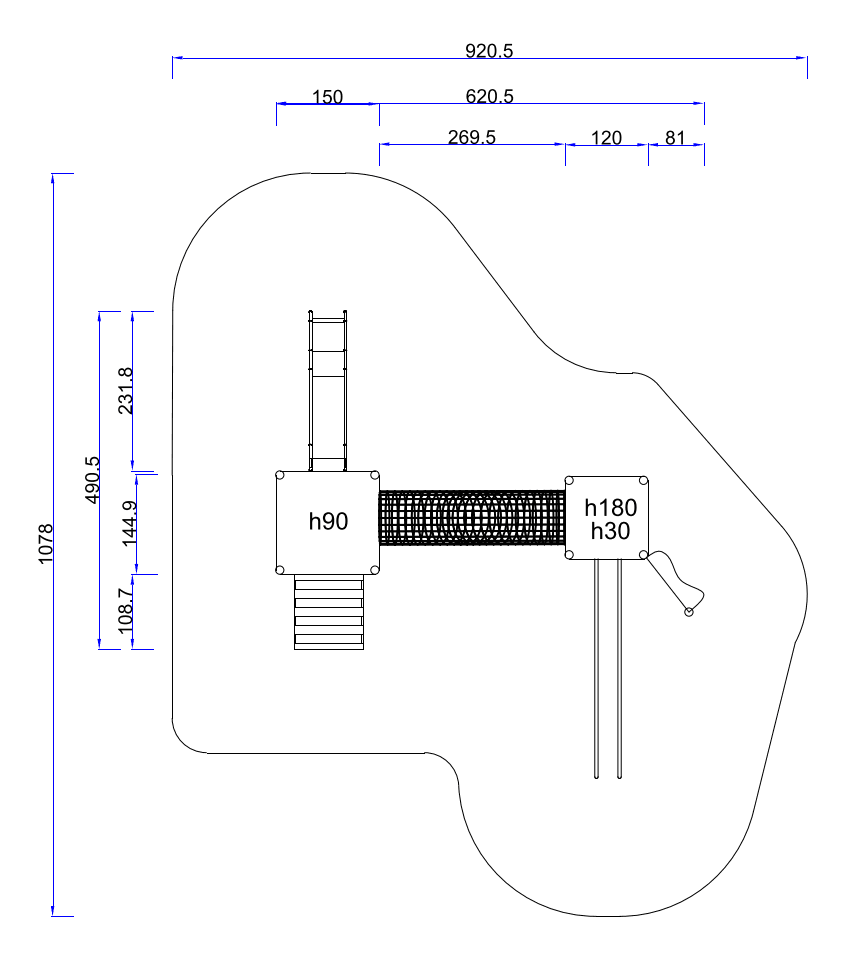 Site plan & safety zone — site plan and safety zone drawing