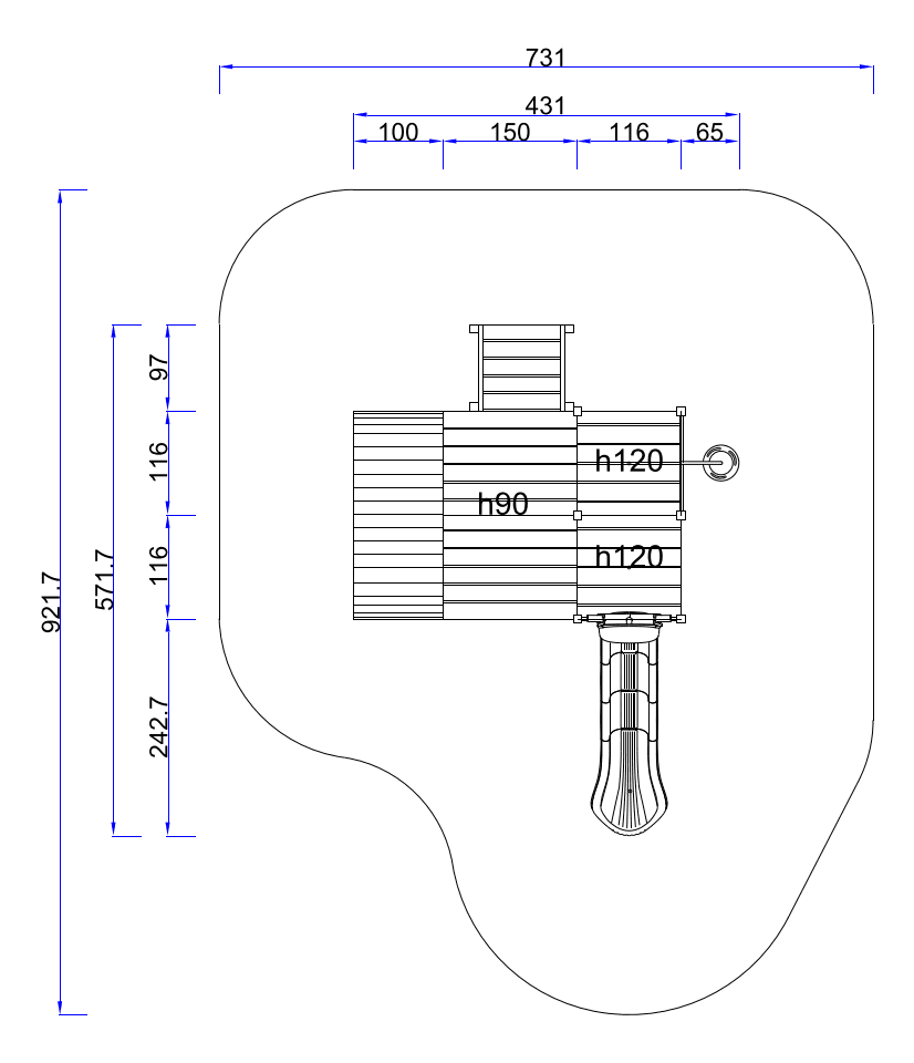 Site plan & safety zone — site plan and safety zone drawing