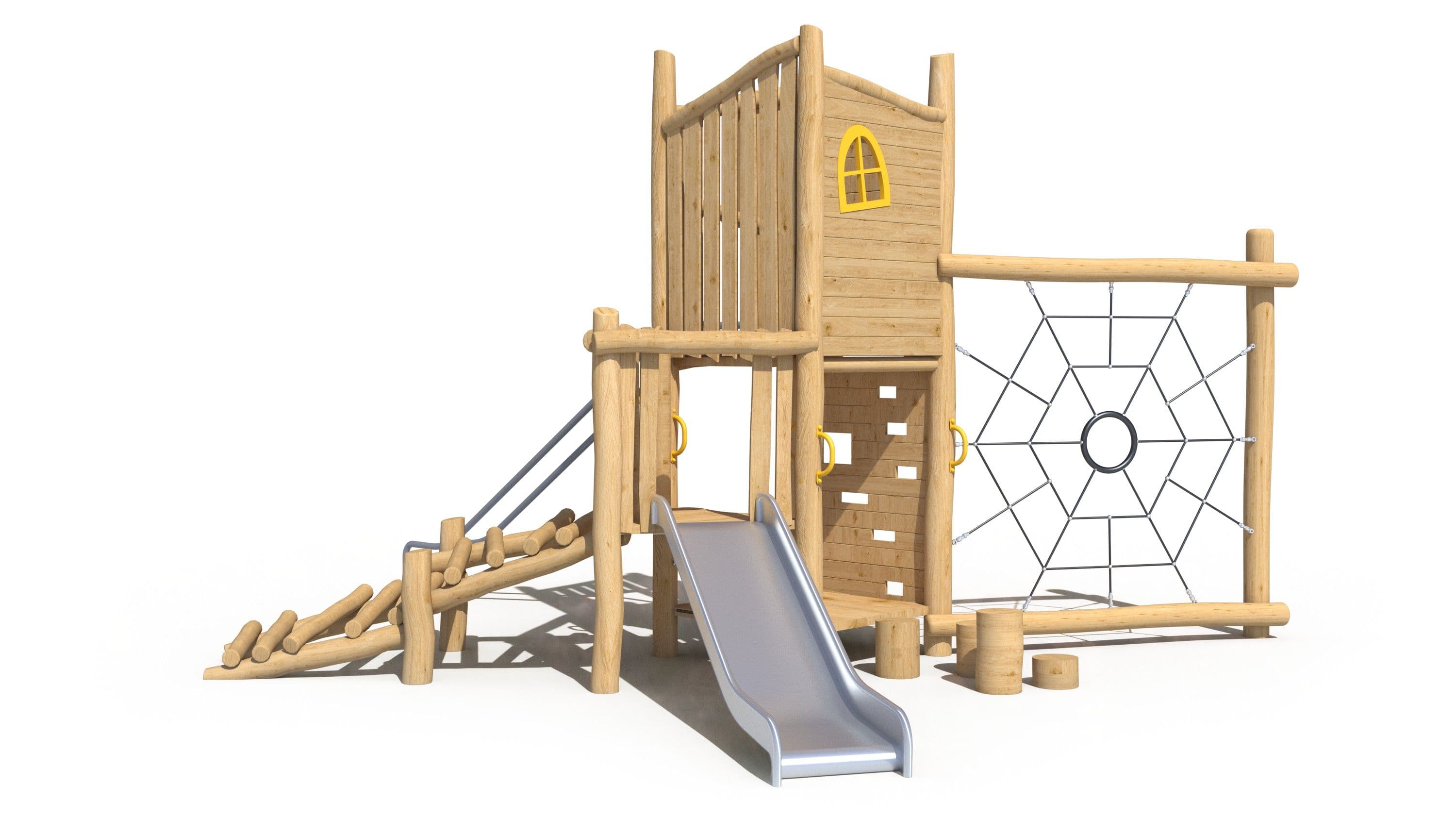 Timber Fort with Spider Net