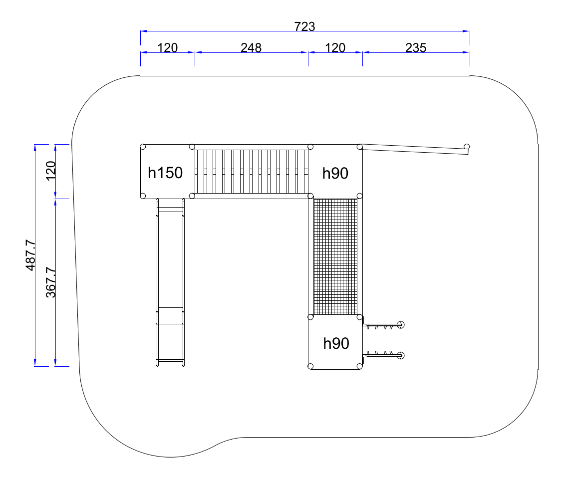 Site plan & safety zone — site plan and safety zone drawing