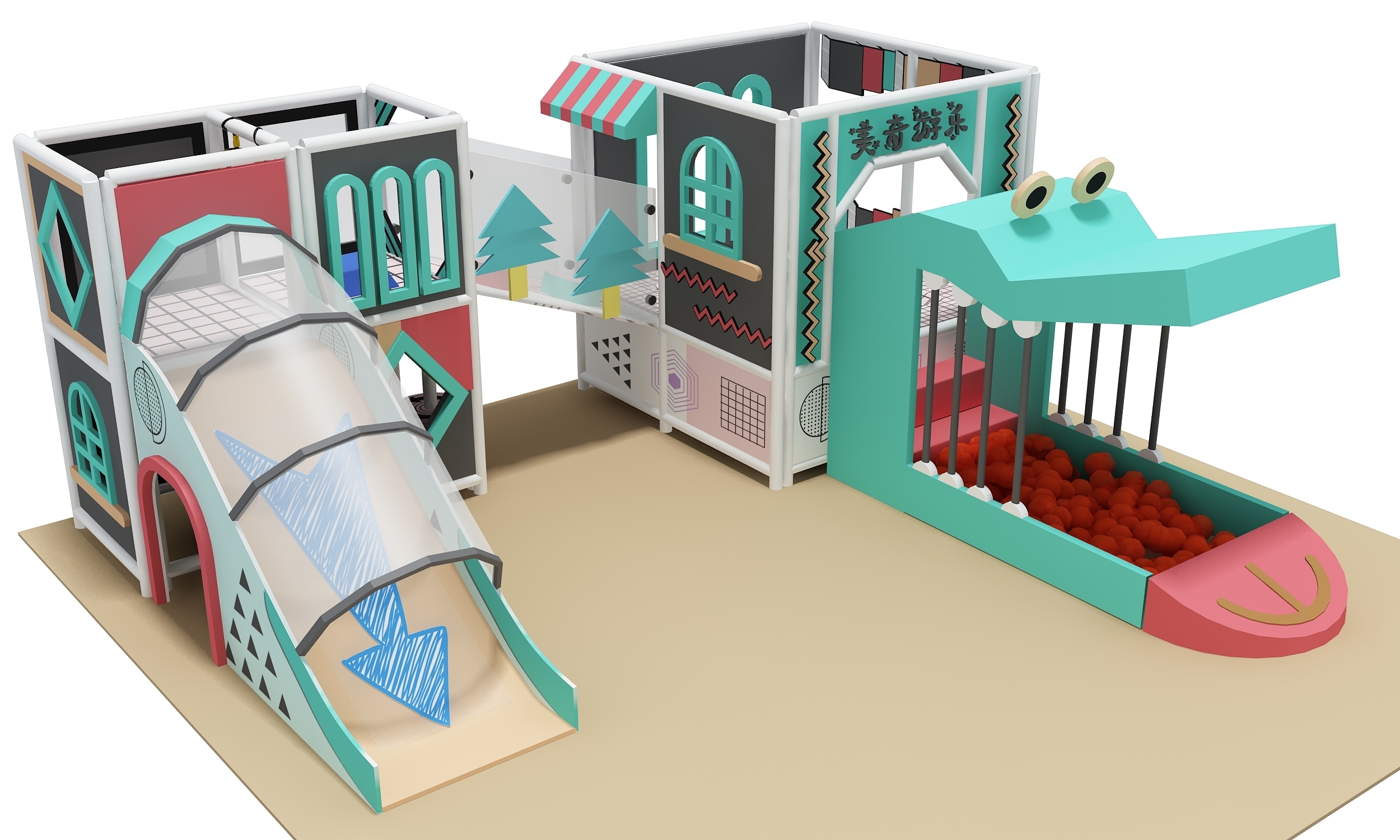 Croc Hunter – commercial playground equipment by Kidzspace