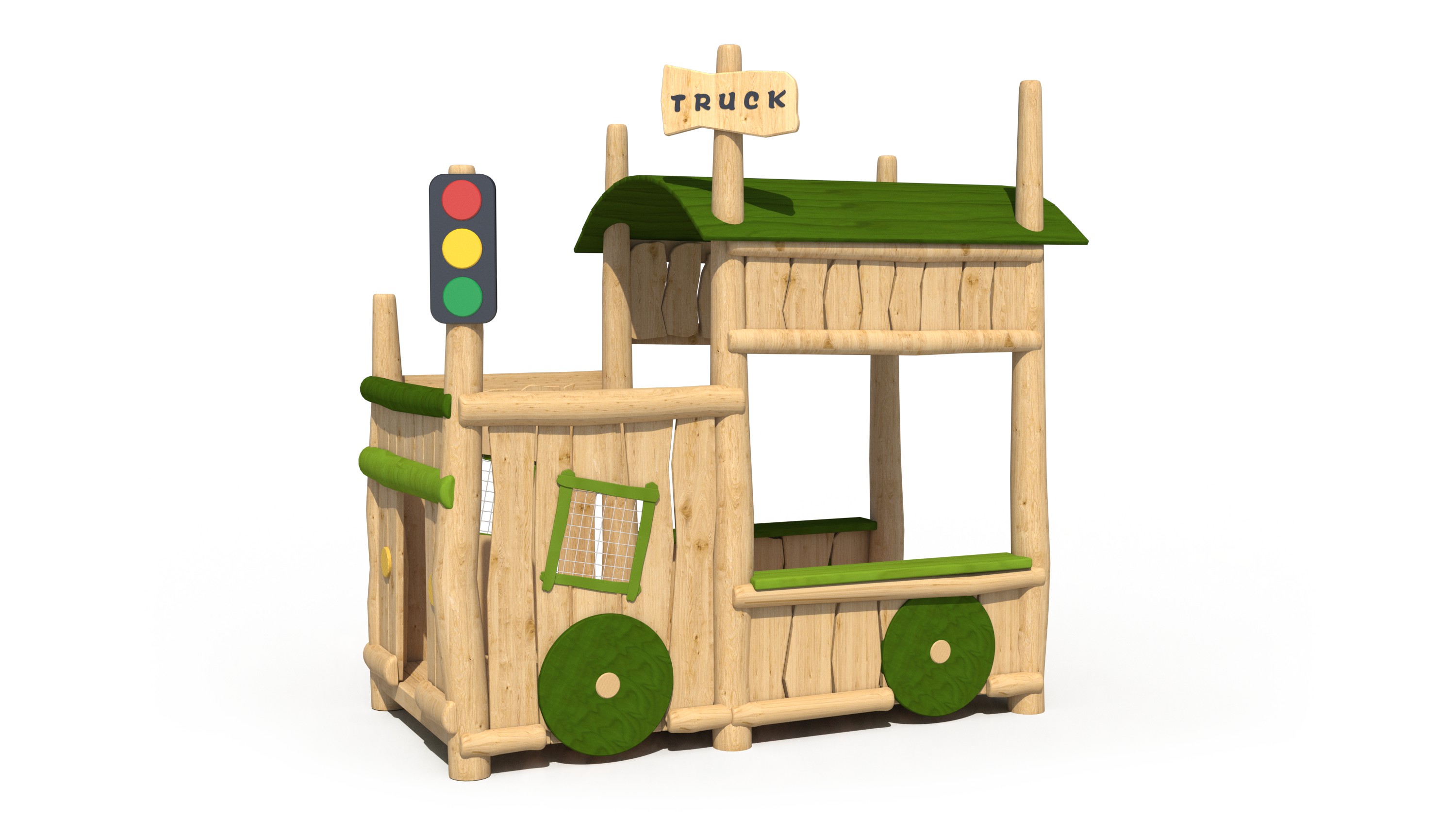 Timber Truck Playhouse – commercial playground equipment by Kidzspace