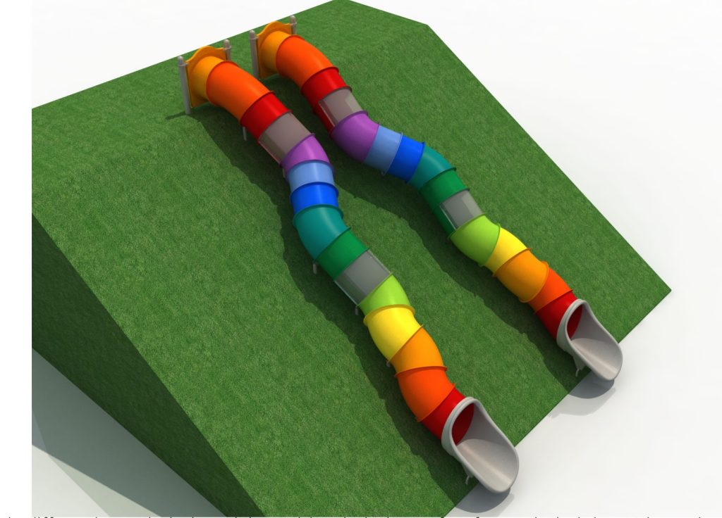 Commercial playground slide for schools, parks and childcare centres