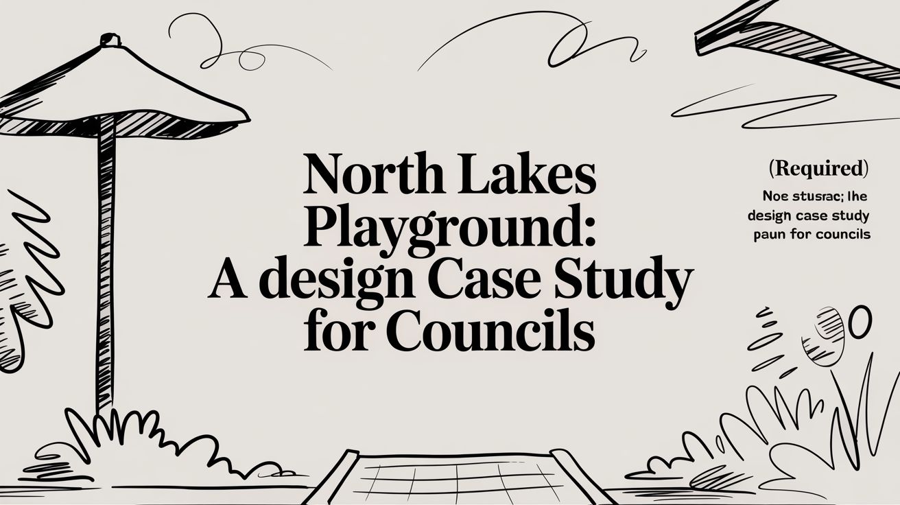 North Lakes Playground Sketch Illustration